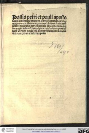 Passio Petri et Pauli apostolorum