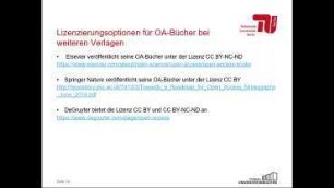 CC BY als Standard für Open-Access-Bücher! Die Unschärfe von Open Access am Rande der Bewegung