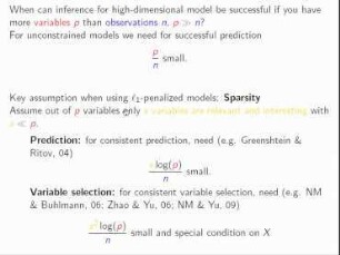 High­-dimensional data analysis