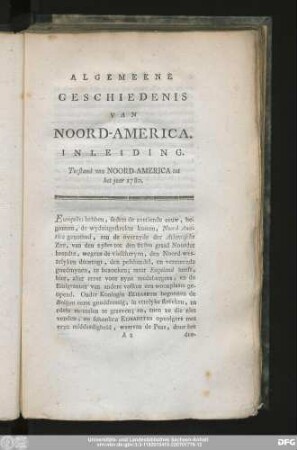 Algemeene Geschiedenis Van Noord-America. Inleiding. Toestand van Noord-America tot het jaar 1780.