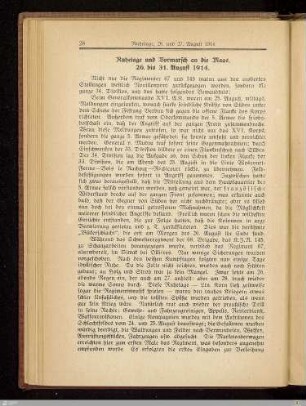 Ruhetage und Vormarsch an die Maas