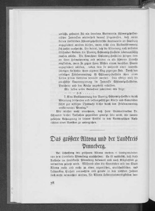 Das größere Altona und der Landkreis Pinneberg.