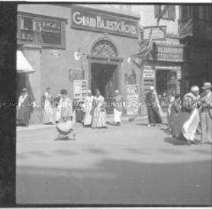Belebtes Geschäftsviertel in Casablanca, Marokko
