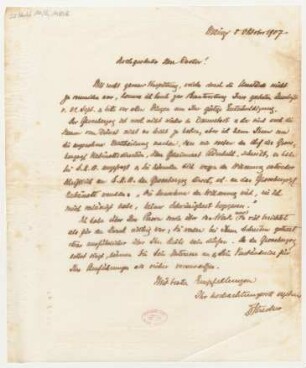 Brief an Hugo Goldschmidt : 08.10.1907