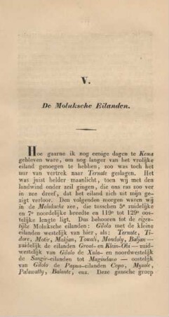 V. De Moluksche Eilanden