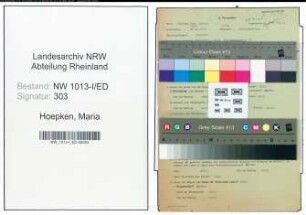 Entnazifizierung Maria Hoepken , geb. 27.06.1904 ()