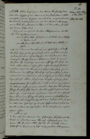 Obligation der Professoren-Witwen- und -Waisen-Kasse.