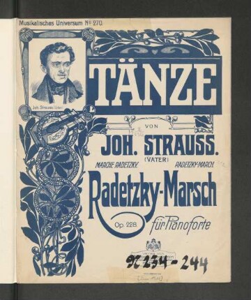Radetzky-Marsch : op. 228 ; für Pianoforte ; Tänze