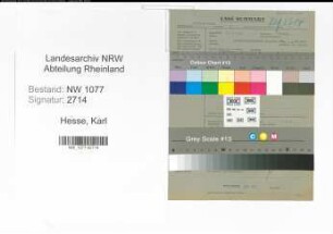 Entnazifizierung Karl Hesse , geb. 00.00.0000 (Polizist)