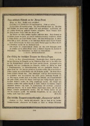 Neue erbitterte Kämpfe an der Isonzo=Front.