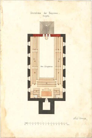 Dolmetsch, Heinrich; Baiersbronn; Ev. Pfarrkirche, Restaurierung - Emporen (Grundriss)