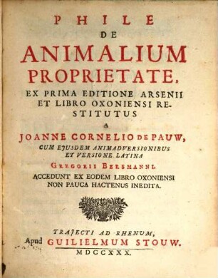 De animalium proprietate