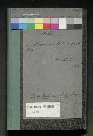 Kämmerei-Etat 1836