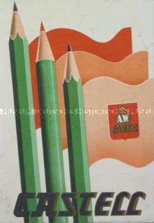Werbeschild für "Faber Castell"-Bleistifte