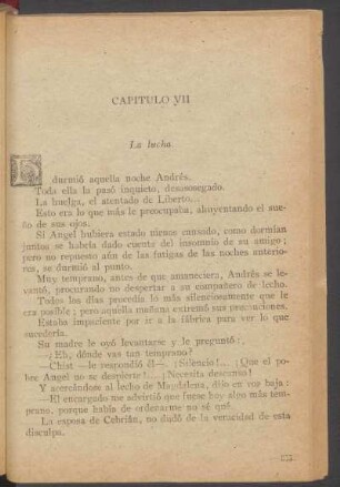Capítulo VII - La lucha