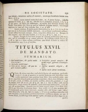 Titulus XXVII. De mandato – Titulus XXX. Quibus modis tollitur obligatio