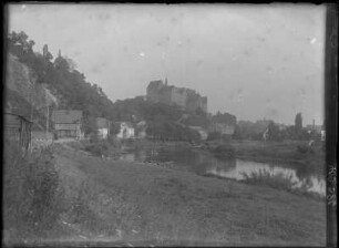 Colditz, Blick über die Zwickauer Mulde zum Schloss