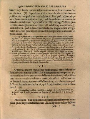 Disputatio vndecima [undecima] Tractans Quib. modis Testamenta infirmentur, De inofficio Testamento, De Heredum qualitate, et differentia : Desvmpta Ex Tit. XVII. XVIII. XIX. Lib. secundi Institutionum