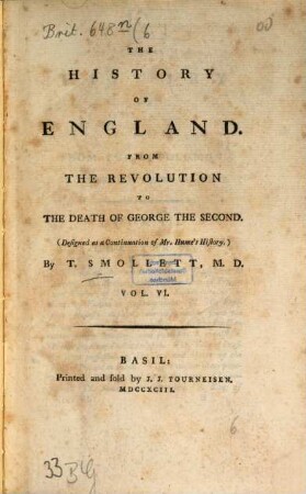 The History Of England : From The Revolution To The Death Of George The Second ; (Designed as a Continuation of Mr. Hume's History.), 6
