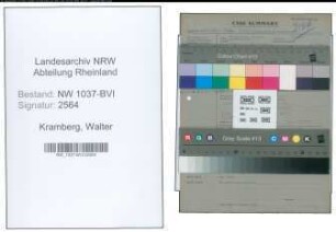 Entnazifizierung Walter Kramberg , geb. 12.07.1908 (Buchhalter)