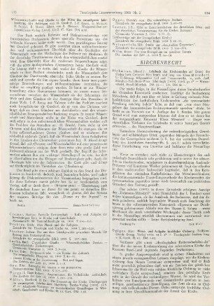 134-135 [Rezension] Geiger, Max, Wesen und Aufgabe kirchlicher Ordnung
