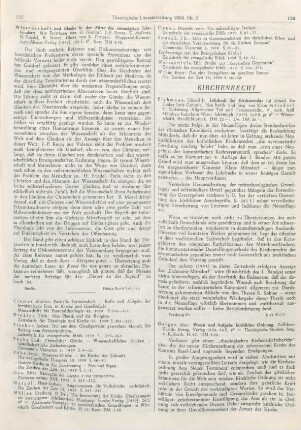 134-135 [Rezension] Geiger, Max, Wesen und Aufgabe kirchlicher Ordnung