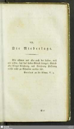 VII. Die Niederlage