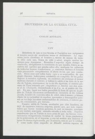 Recuerdos de la guerra civil : XXV - XXVI