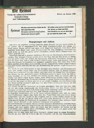 Begegnungen mit Adlern