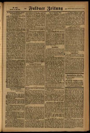 Zweite Ausgabe vom Freitag, den 13. Mai 1921.