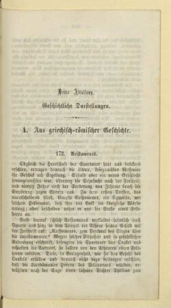 A. Aus griechisch-römischer Geschichte