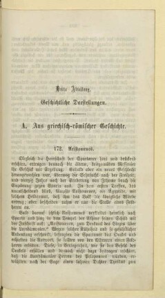 A. Aus griechisch-römischer Geschichte
