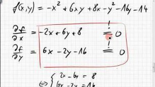 22A.3 lokale Maxima, Minima einer Funktion zweier Veränderlicher; Hesse-Matrix