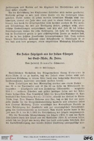 10: Ein flaches Hügelgrab aus der frühen Eisenzeit bei Groß-Ilsede, Kr. Peine