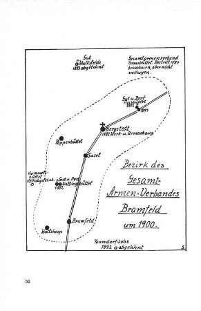 Bezirk des Gesamt-Armen-Verbandes Bramfeld um 1900.