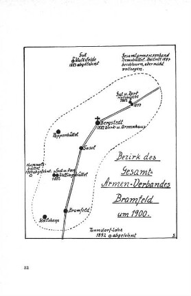 Bezirk des Gesamt-Armen-Verbandes Bramfeld um 1900.