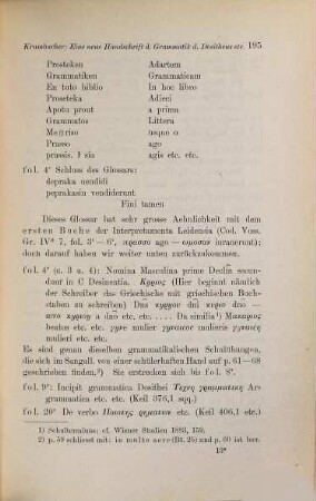 Eine neue Handschrift der Grammatik des Dositheus und der Interpretamenta Leidensia : (Codex Harleianus 5642)