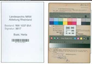 Entnazifizierung Herta Bues , geb. 22.08.1912 ()