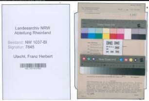 Entnazifizierung Franz Herbert Utecht , geb. 20.10.1895 (Steuerberater)