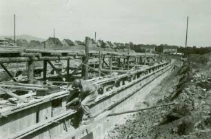 Betonschalplatten-Bauweise Mainzer Landstraße, 1947-1948