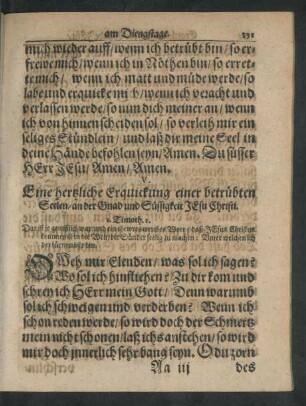 V. Eine hertzliche Erquickung einer betrübten Seelen/ an der Gnad und Süssigkeit Jesu Christi.