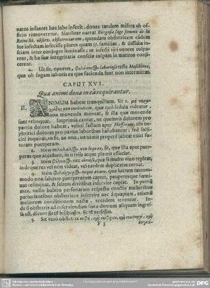 Caput XVI [XVII]. Quae animi dona in ea requirantur