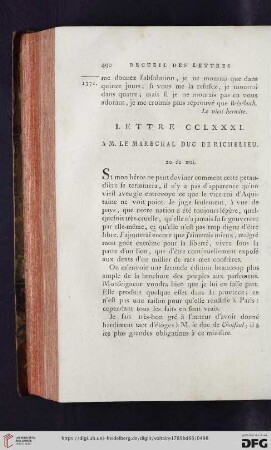 (Lettre CCLXXXI - CCXC)