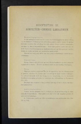 Hoofdstuk III. Agricultuur-chemisch Laboratorium.