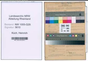 Entnazifizierung Heinrich Koch , geb. 14.02.1895 (Bahnbeamter)