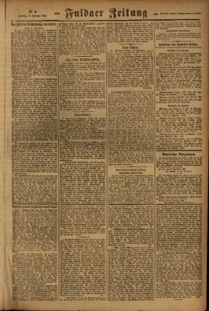 Zweite Ausgabe vom Freitag, den 06. Januar 1922.