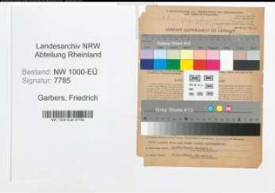 Entnazifizierung Friedrich Garbers, geb. 17.10.1892 (Landesvermessungsinspektor)