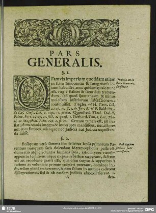 Pars Generalis