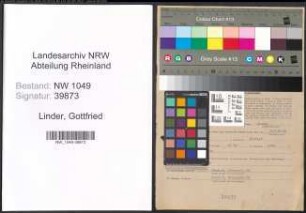 Entnazifizierung Gottfried Linder , geb. 12.05.1881 (Werkmeister)