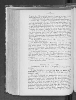 Sitzung am 4. April 1905.